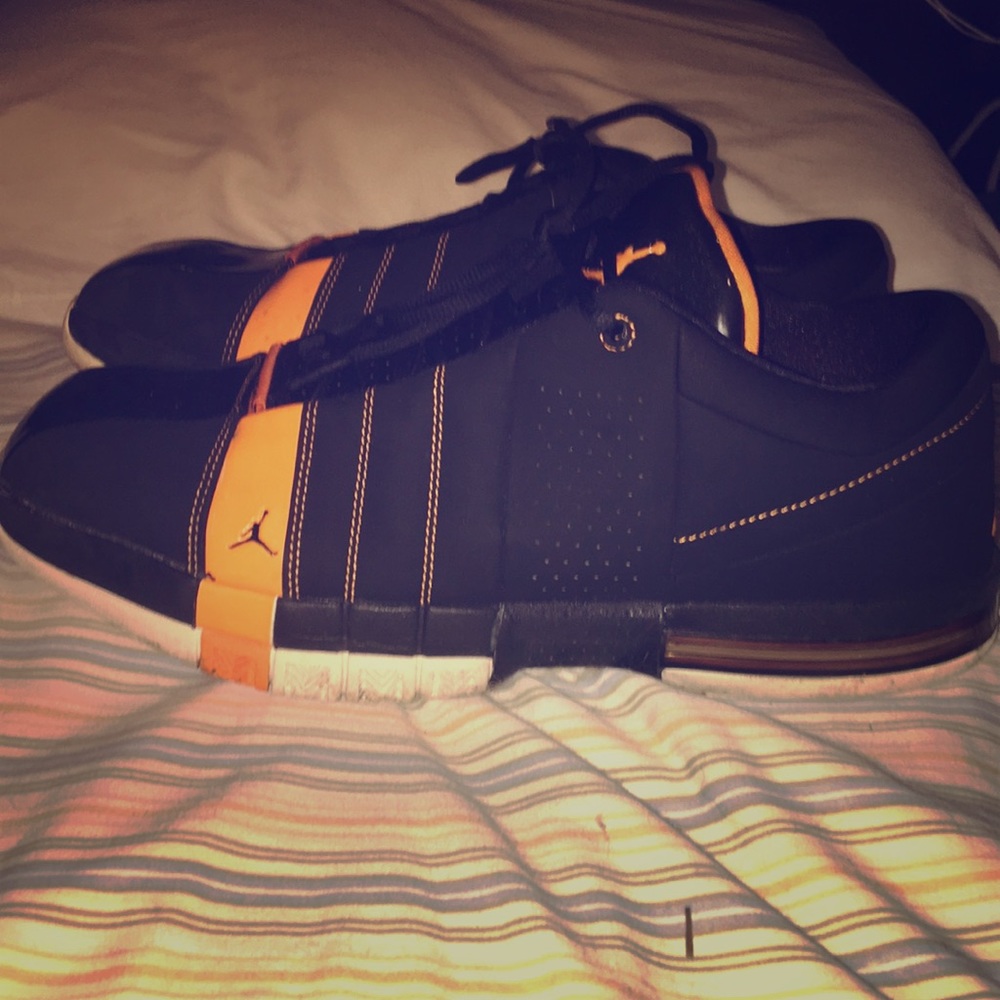 Jordan’s size 12 all black /orange